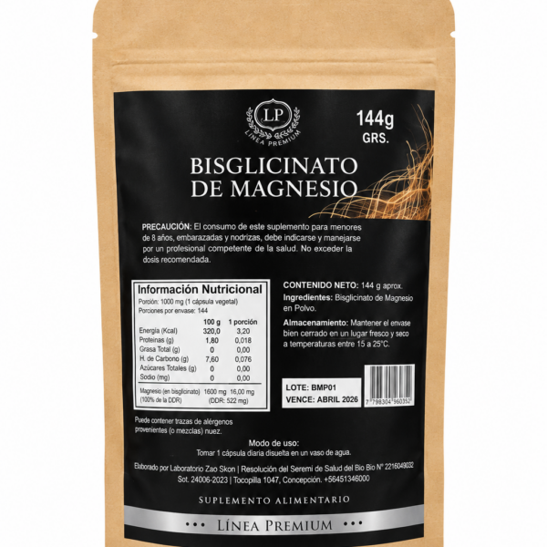 BISGLICINATO DE MAGNESIO POLVO 144 GR ZEO