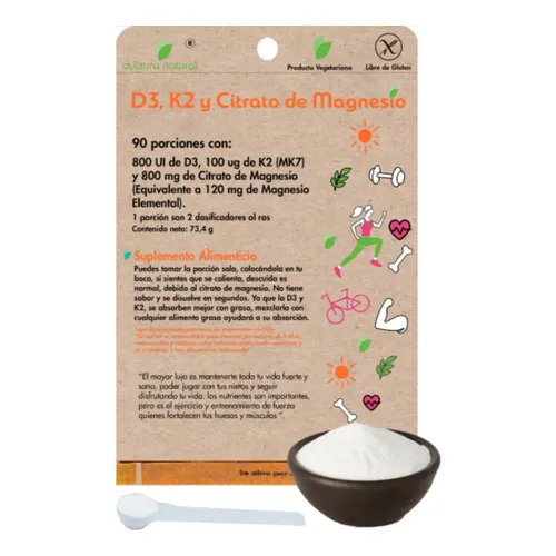 VITAMINA K2+D3 CITRATO DE MAGNESIO DULZURA NATURAL