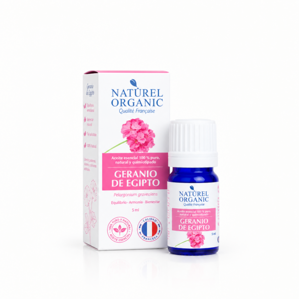 ACEITE ESENCIAL GERANIO DE EGIPTO 5ML NATURAL ORGANIC