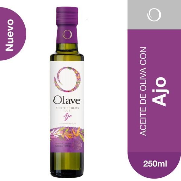 ACEITE DE OLIVA AJO 250 ML OLAVE LOKAL