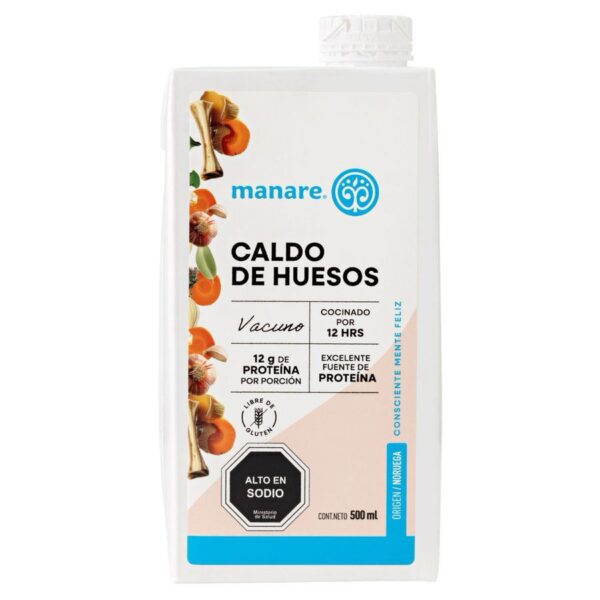 CALDO DE HUESOS VACUNO 500ML MANARE